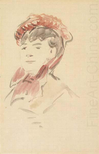 Femme au chapeau rouge (mk40), Edouard Manet